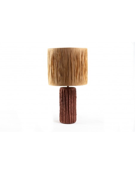 Επιτραπέζιο Φωτιστικό Brava Raffia Terracotta (36x36x60)...
