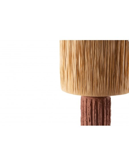 Επιτραπέζιο Φωτιστικό Brava Raffia Terracotta (36x36x60) Soulworks 0880003