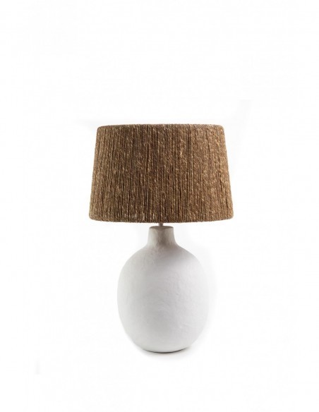 Επιτραπέζιο Φωτιστικό Fajra Seagrass White Beige (37x37x64) Soulworks 0880008