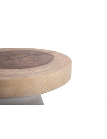 Βοηθητικό Τραπέζι Lind White Natural (40x40x40) Soulworks 0900003