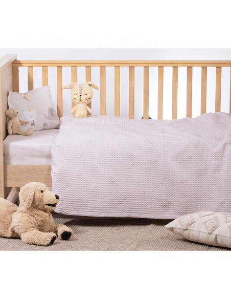 Κουβέρτα Πικέ Λίκνου 80x110 Happy Days