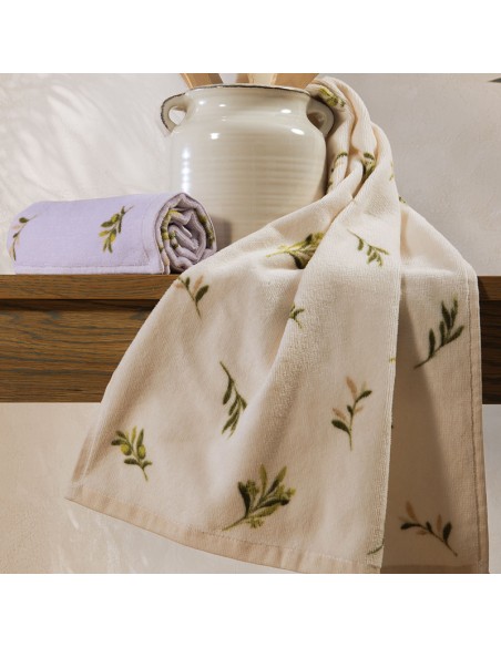 ΠΟΤΗΡΟΠΑΝΟ OLIVE ΒΕΛΟΥΤΕ 40Χ60 - ECRU