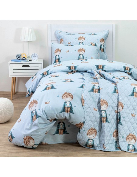 Σετ Παιδικά Σεντόνια + Κουβερλί Little King 2