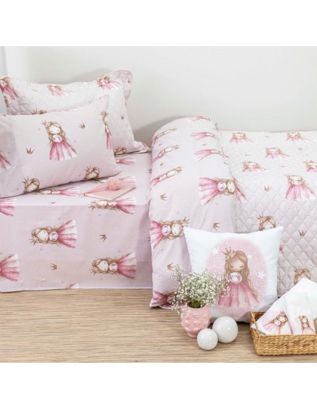 Σετ Παιδικά Σεντόνια + Κουβερλί Little Queen