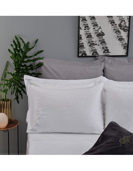 Μαξιλαροθήκη φάκελος απλή Sensei ρίγα 1cm Βαμβακοσατέν...