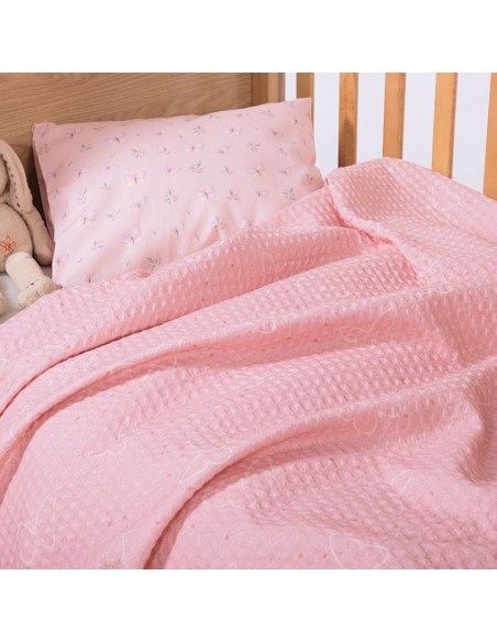 Βρεφική Κουβέρτα Πικέ Κούνιας 110x150 Wings of Joy