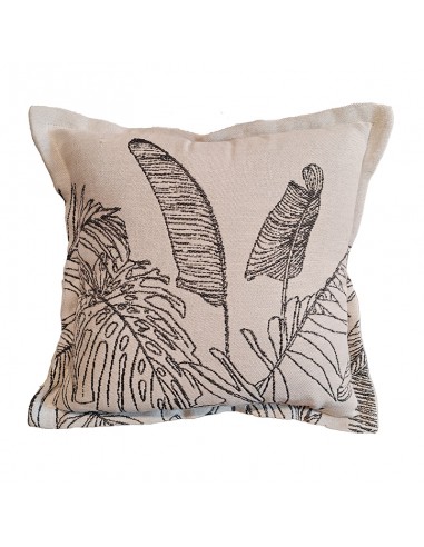 Διακοσμητικό Μαξιλάρι 50x50 Grow Deco Ecru/Black