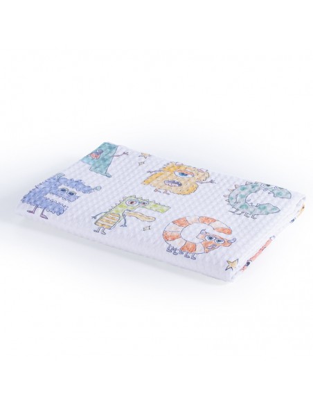 ΒΡΕΦΙΚΗ ΚΟΥΒΕΡΤΑ ΠΙΚΕ ΚΟΥΝΙΑΣ ALPHABET MONSTER 110X150 2