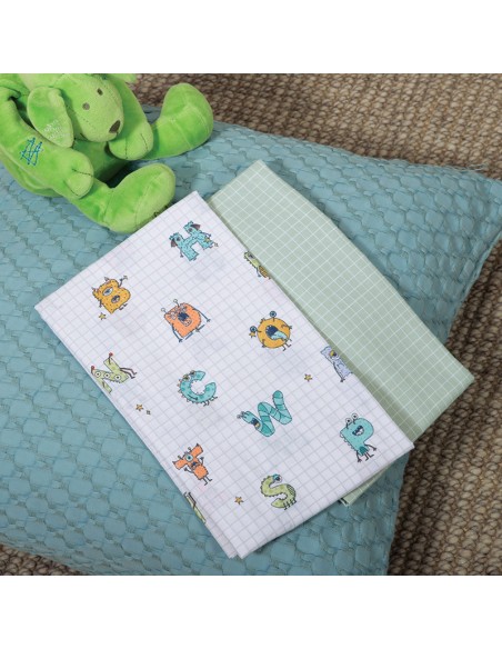 ΣΕΝΤΟΝΙΑ ΛΙΚΝΟΥ ALPHABET MONSTER 70x120 PISTACHIO