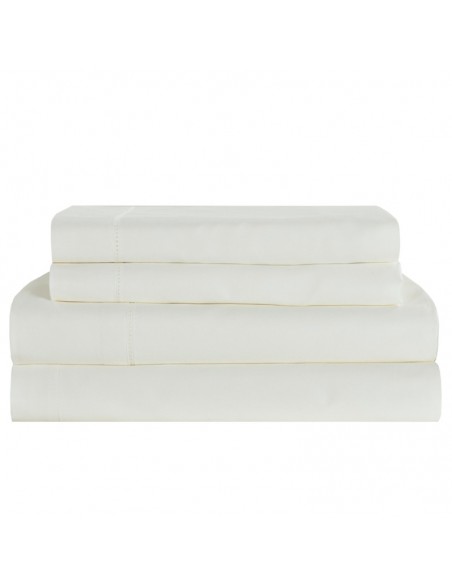 Σετ σεντόνια Βαμβακοσατέν Υπέρδιπλα 245x270 Monaco White