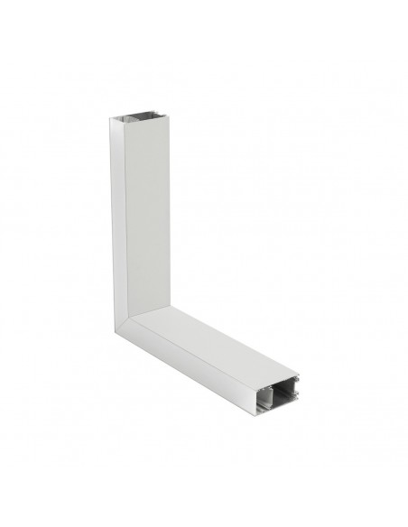 GLOBOSTAR® ALP-CORNER-SIDE90 LUMILINE 61766 Επιφανειακό / Κρεμαστό Προφίλ Αλουμινίου Γωνία με Λευκό Γαλακτερό Πατητό Κάλυμμα για Ταινίες LED IP20 - Λευκό Ματ - Μ30 x Π3.5 x Υ7cm