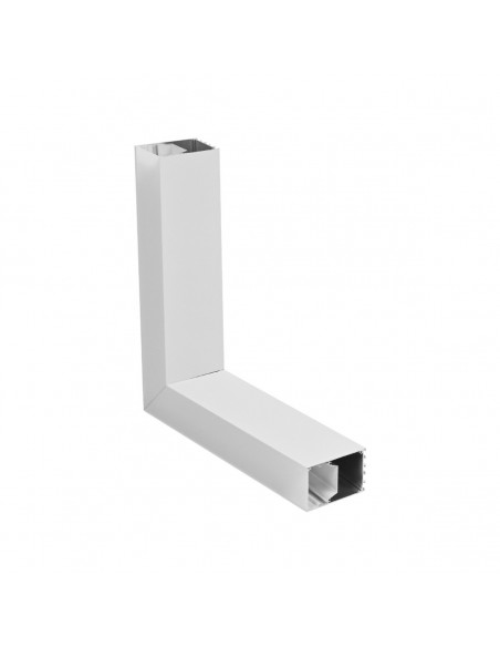 GLOBOSTAR® ALP-CORNER-SIDE90 BRIGHTRAIL 61777 Επιφανειακό / Κρεμαστό Προφίλ Αλουμινίου Γωνία με Λευκό Γαλακτερό Πατητό Κάλυμμα για Ταινίες LED IP20 - Λευκό Ματ - Μ30 x Π5 x Υ7.5cm