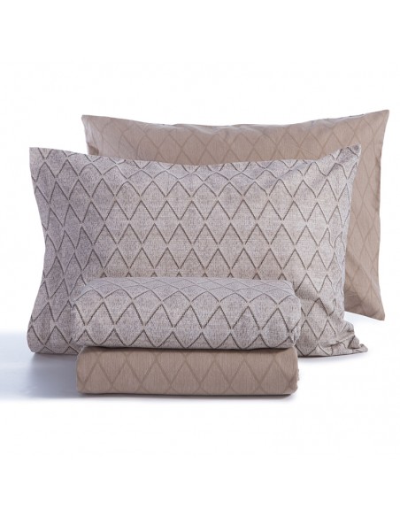 Σετ Σεντόνια Φανελένια Μονά 160x260 Torredo Beige
