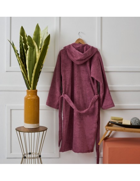 Μπουρνούζι με Κουκούλα Pure Cotton - Dusty Purple, Medium