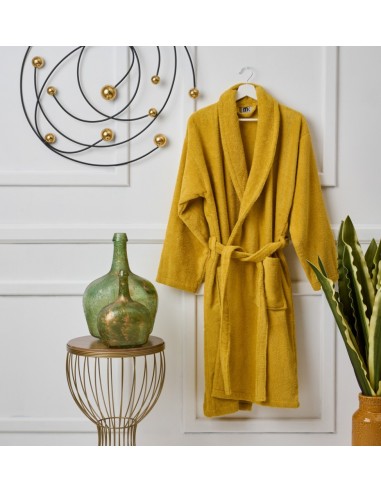 Μπουρνούζι με γιακά Pure Cotton - Yellow, Small