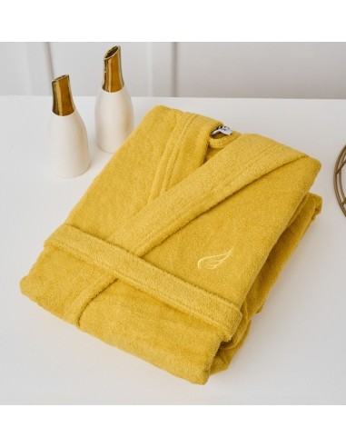 Μπουρνούζι με γιακά Pure Cotton - Yellow, Medium