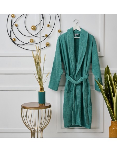 Μπουρνούζι με γιακά Pure Cotton - Acqua, Medium