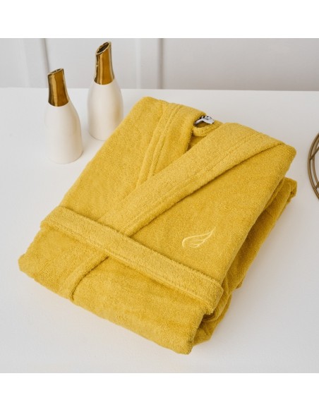 Μπουρνούζι με γιακά Pure Cotton - Grey, Extra Large