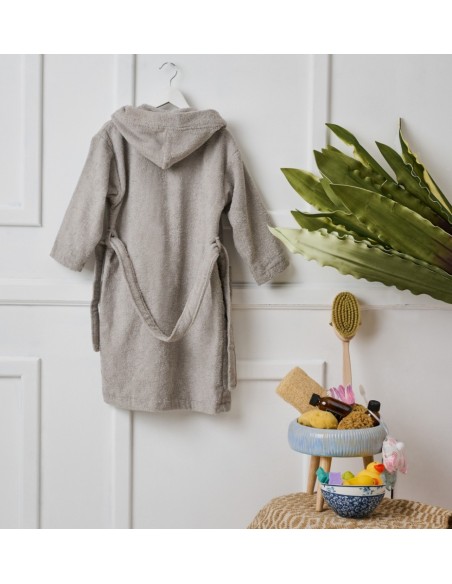 Νέο Μπουρνούζι με Κουκούλα Beauty Line - Grey, 8-10 ετών