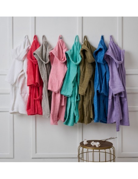 Νέο Μπουρνούζι με Κουκούλα Beauty Line - Grey, 10-12 ετών