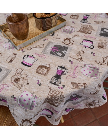 Τραπεζομάντηλα Κουζίνας Cook - Purple, 140x140cm