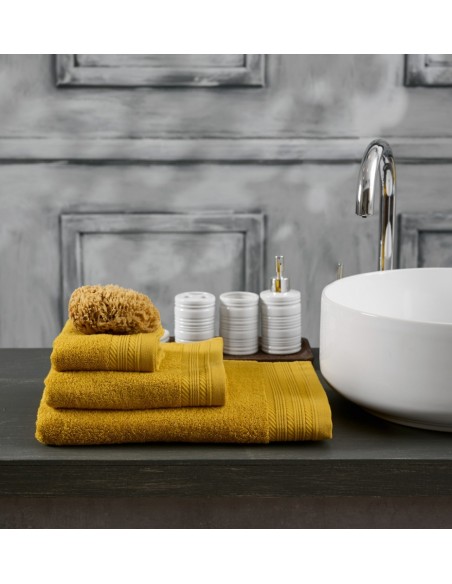 Πετσέτα Μονόχρωμη New Cotton Series - Yellow, Προσώπου 50x90