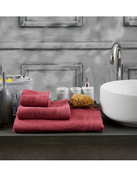 Πετσέτα Μονόχρωμη New Cotton Series - Dusty Red, Χεριών 30x50