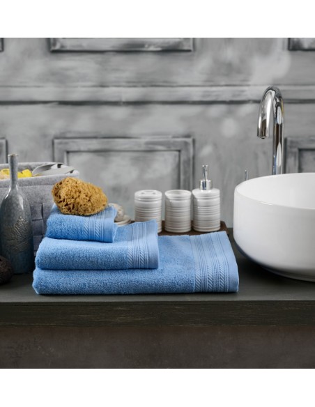 Πετσέτα Μονόχρωμη New Cotton Series - Sky Blue, Προσώπου 50x90