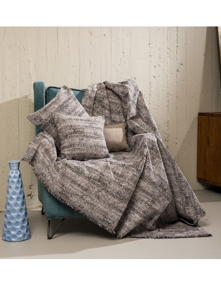 Ριχτάρι Καναπέ Chenille DIMI Grey - Grey, Τριθέσιο (180x300)