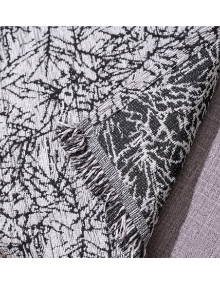 Ριχτάρι Καναπέ Chenille VERA Grey-Black - Grey - Black, Μονοθέσιο (180x180)