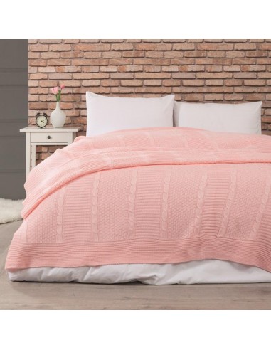 Κουβέρτα Πλεκτή Edenhill - Pink, Υπέρδιπλο...