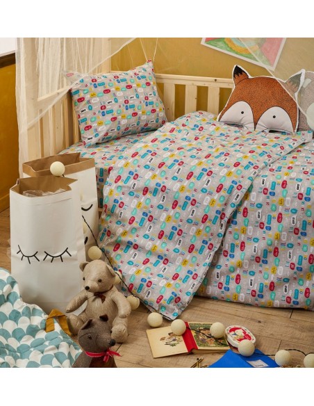 Σεντόνια Σετ Παιδικό Texts - Μονά (2x 160x240 + 1 μαξ. 50x70)