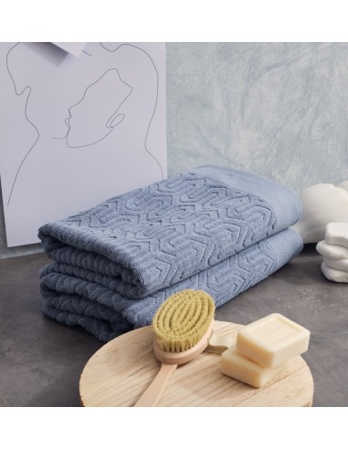 Πετσέτα Ζακάρ Sienna Dusty Blue - Προσώπου 50x100