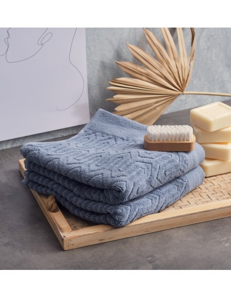 Πετσέτα Ζακάρ Sienna Dusty Blue - Προσώπου 50x100