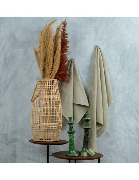 Πετσέτα Ζακάρ Pop Corn Dusty Green - Προσώπου 50x100