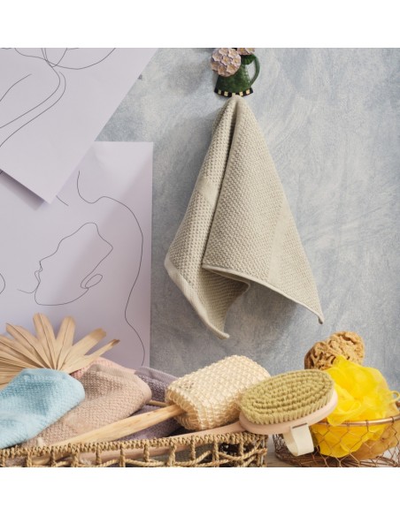 Πετσέτα Ζακάρ Pop Corn Dusty Green - Προσώπου 50x100