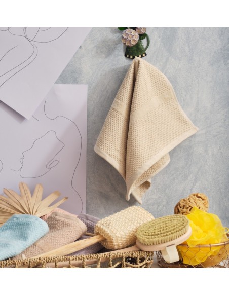 Πετσέτα Ζακάρ Pop Corn Beige - Σώματος 80x150