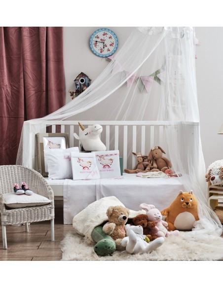 Πετσέτες Σετ με κέντημα Unicorn Pink - 50x90,75x150 με κέντημα