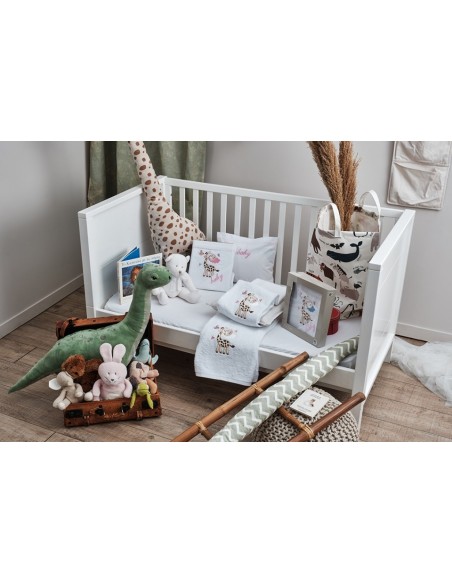 Πετσέτες Σετ με κέντημα Giraffe Pink - 75x150