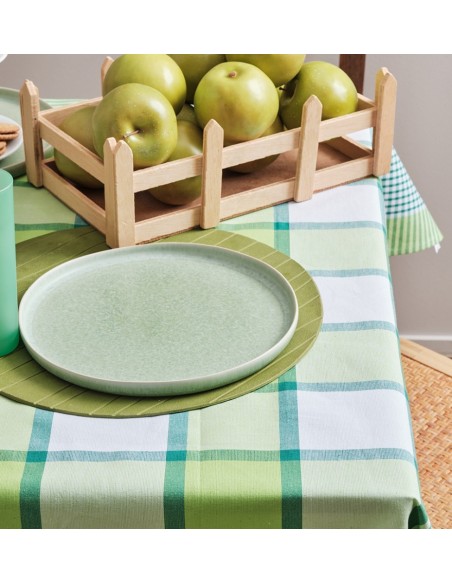 Τραπεζομάντηλα Νηματοβαφή Κουζίνας Chloe - Green, 140x140cm