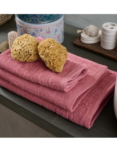 Πετσέτα Μονόχρωμη Lovable - Rose, Προσώπου 50x100