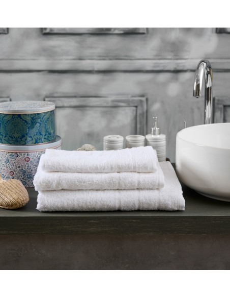 Πετσέτα Μονόχρωμη Lovable - White, Σώματος 80x150