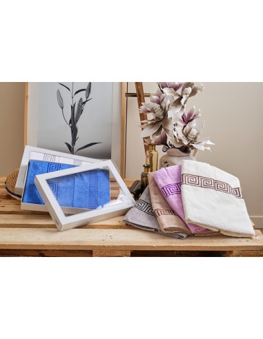 Πετσέτες Set Ζακάρ- Μπορντούρα Greek - White,...