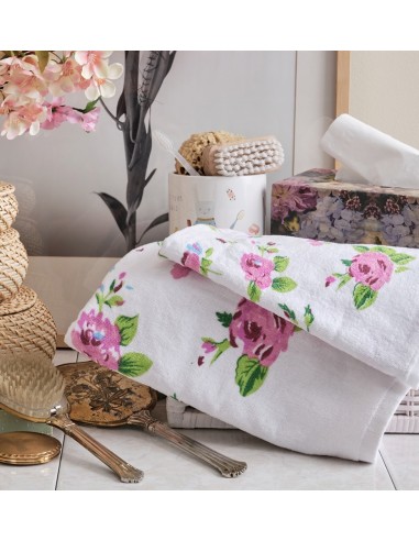 Πετσέτα Τυπωμένη Βελούρ Rose - Pink, Σώματος...