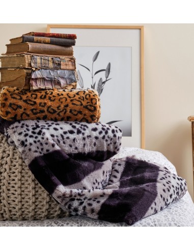 Κουβέρτα Φλις 2 όψεων Morbidona - Animal Brown,...