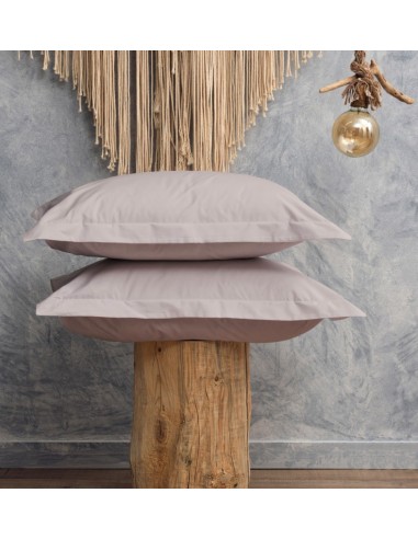 Μαξιλαροθήκες Μονόχρωμες Melody - Grey, 50x70+5...