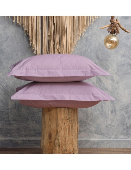 Μαξιλαροθήκες Μονόχρωμες Melody - Levanda, 50x70+5 cm Oxford