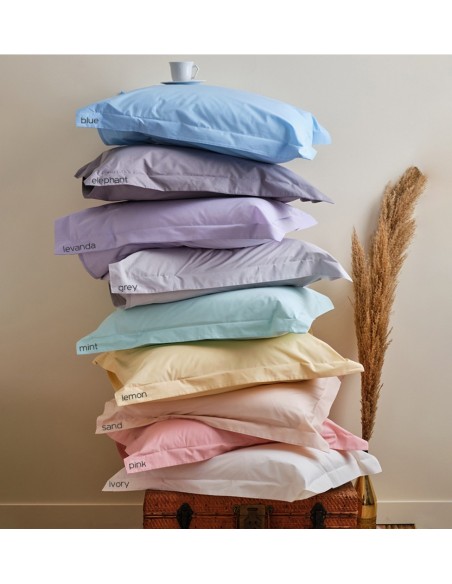 Μαξιλαροθήκες Μονόχρωμες Melody - Levanda, 50x70+5 cm Oxford