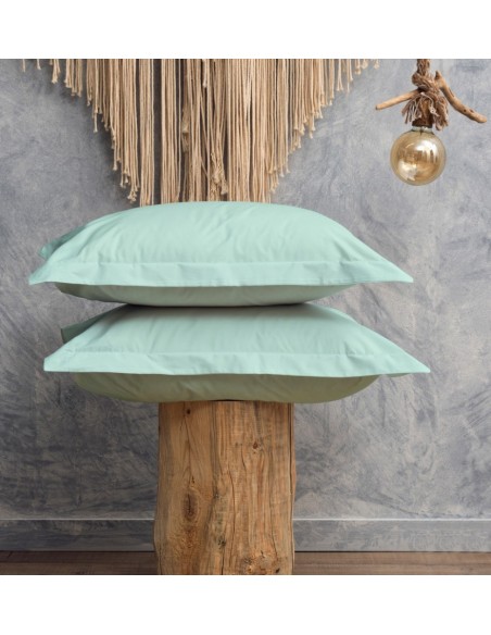 Μαξιλαροθήκες Μονόχρωμες Melody - Mint, 50x70+5 cm Oxford