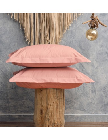 Μαξιλαροθήκες Μονόχρωμες Melody - Pink, 50x70+5...